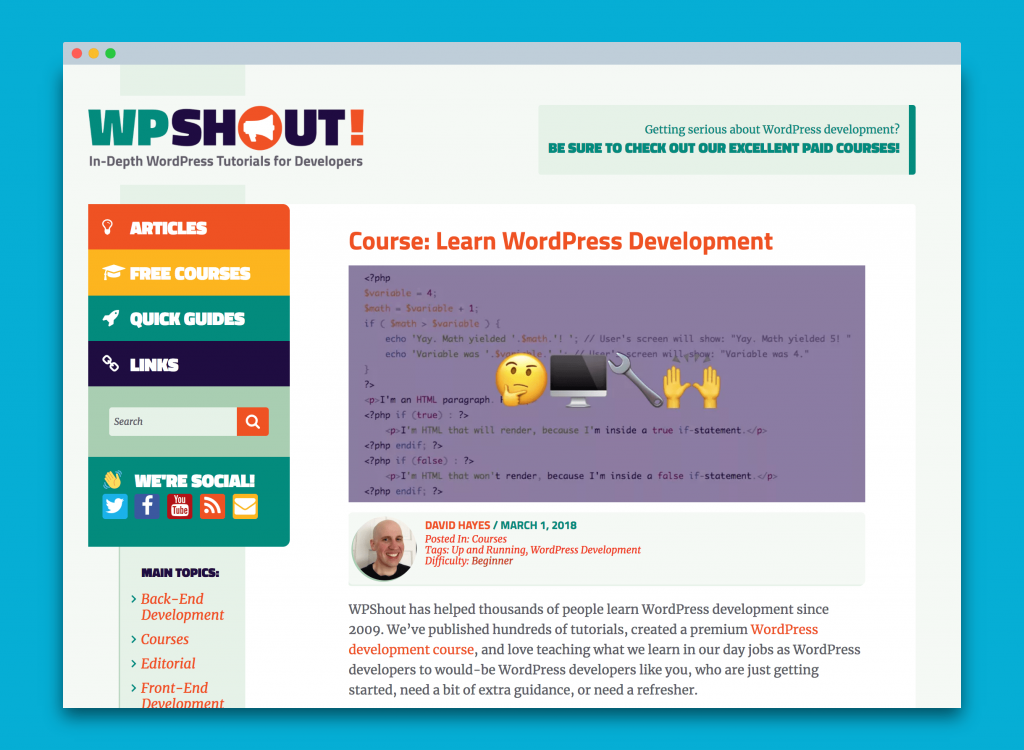 WPShout learn WordPress